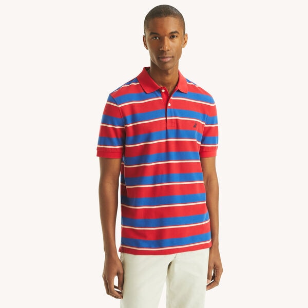 Classic Fit Striped Deck Polo