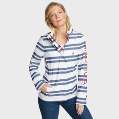 Stripe Lightweight Parka,Bright White,large