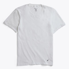 CREWNECK T-SHIRTS, 5-PACK,Antique White Wash,large