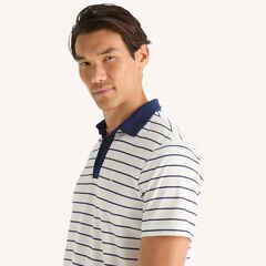 Navtech Striped Polo,Sail White,large