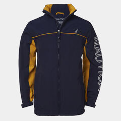 LITTLE BOYS' WATER-RESISTANT COLORBLOCK BRAND ICON JACKET (4-7),Aquadream,large
