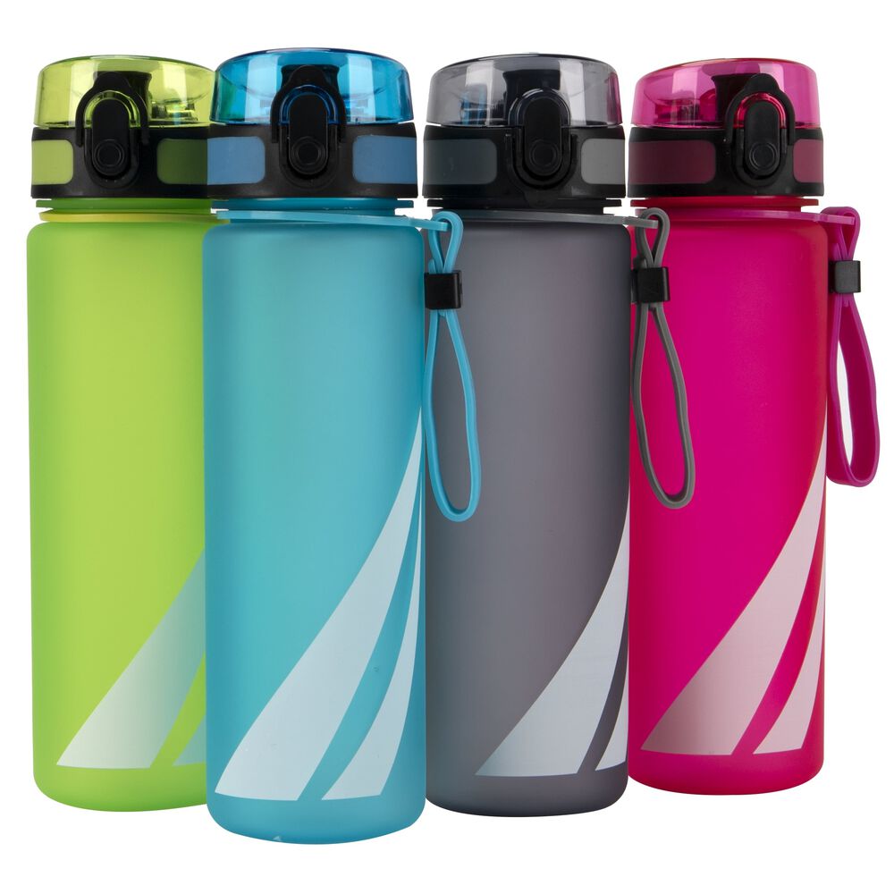 BRAND ICON OPAQUE LOCK TOP WATER BOTTLE,Grey Heather,large
