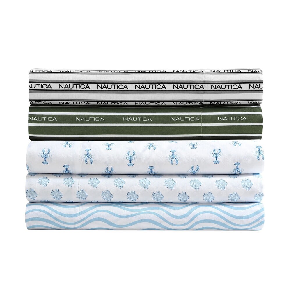 Nantucket Lobster Blue Twin XL Sheet Set,Navy Dusk,large