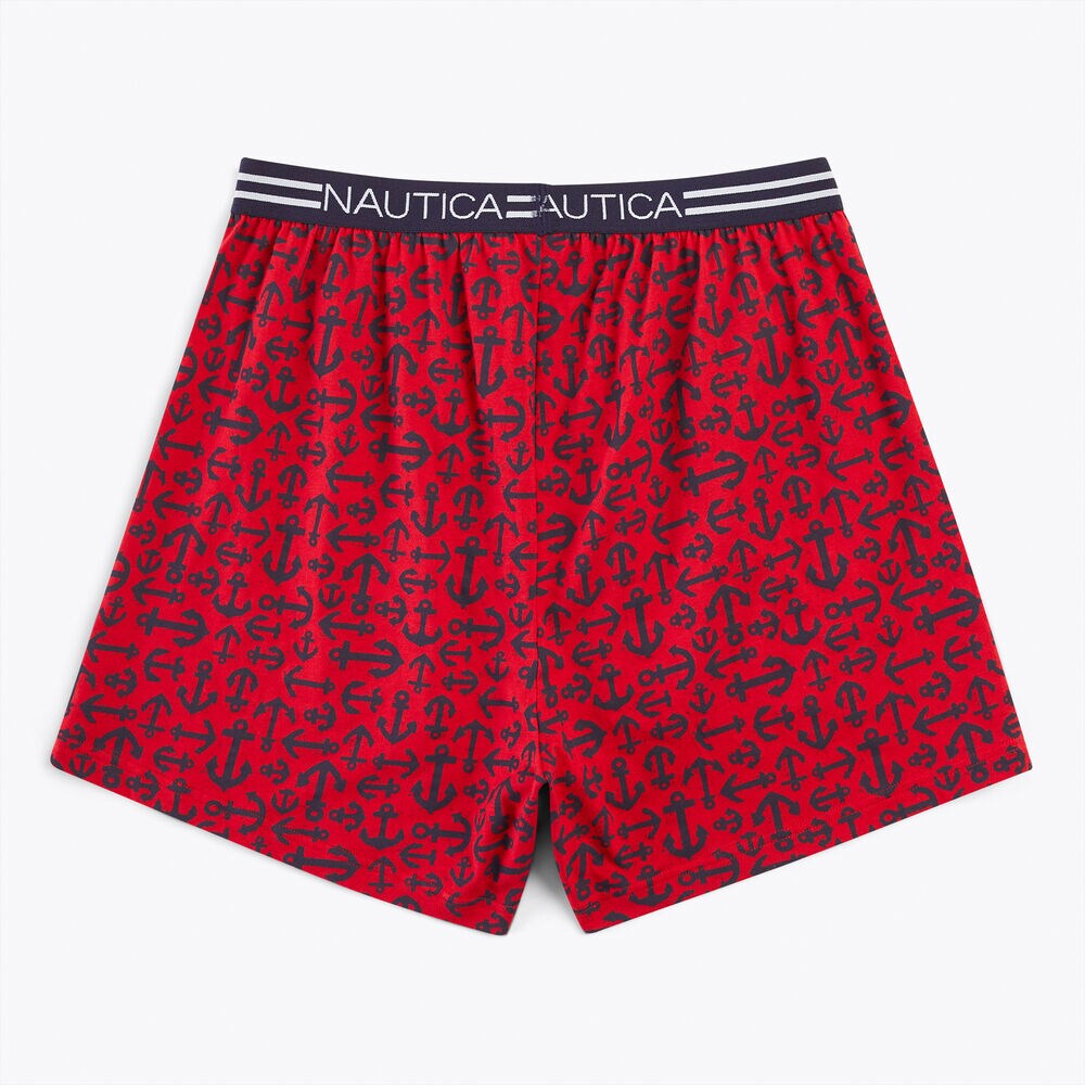 Anchor Print Knit Boxer,Navy Marl,large