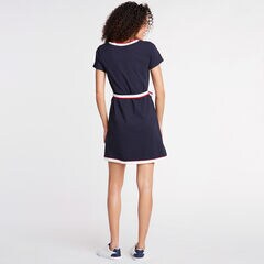 SHORT SLEEVE JERSEY DRESS,Stellar Blue Heather,large