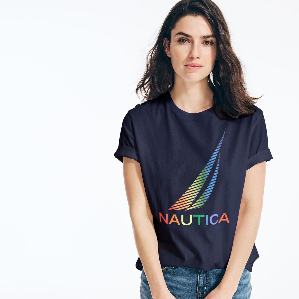 PRIDE GRAPHIC T-SHIRT,Navy,large