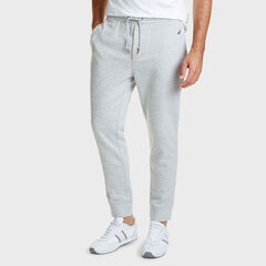 Drawstring Fleece Logo Joggers,Grey Heather,large