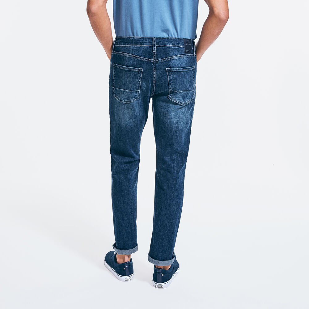 STRAIGHT FIT STRETCH DENIM,Lakeside Indigo Denm Wash,large