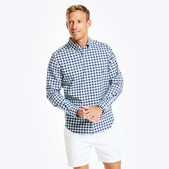 Sustainably Crafted Plaid Shirt,Estate Blue,large