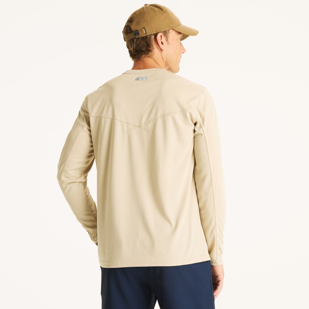 Nautica OTF Long-Sleeve UPF 50+ Shirt,Pale Blue,large