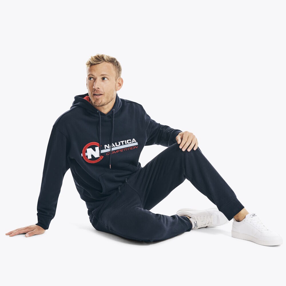 COMPETITION LOGO PULLOVER HOODIE,Navy,large