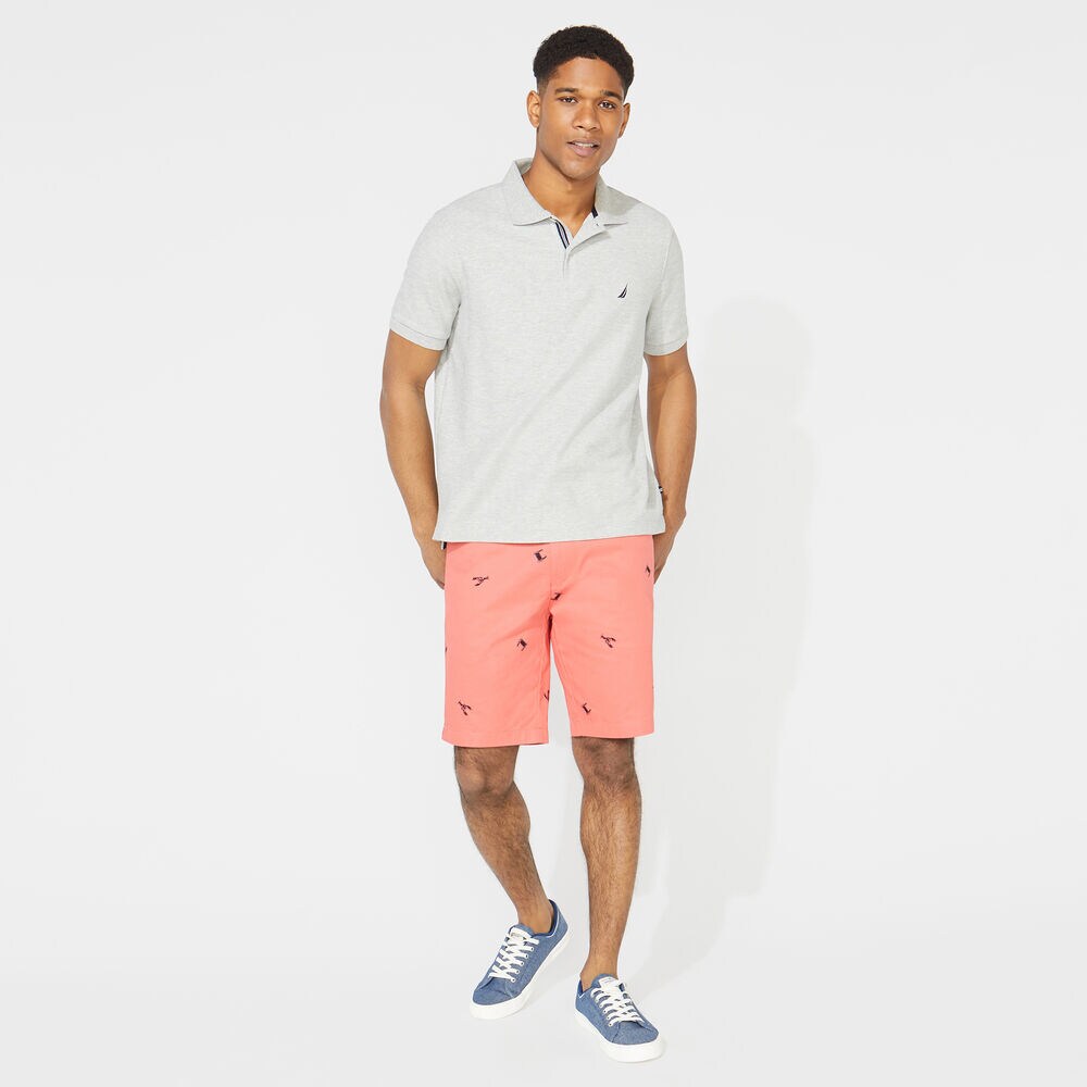 10" BIG & TALL CLASSIC FIT CRAB AND LOBSTER PRINT SHORT,Spiced Coral,large