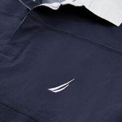 BIG & TALL CLASSIC FIT RUGBY SHIRT,Navy,large