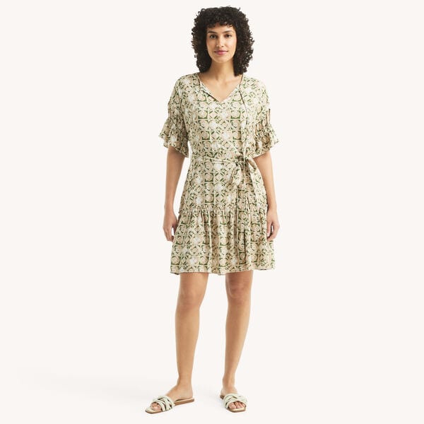 Printed Ruffle Dress