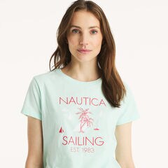Nautica Sailing Graphic T-Shirt,Aquabreeze,large