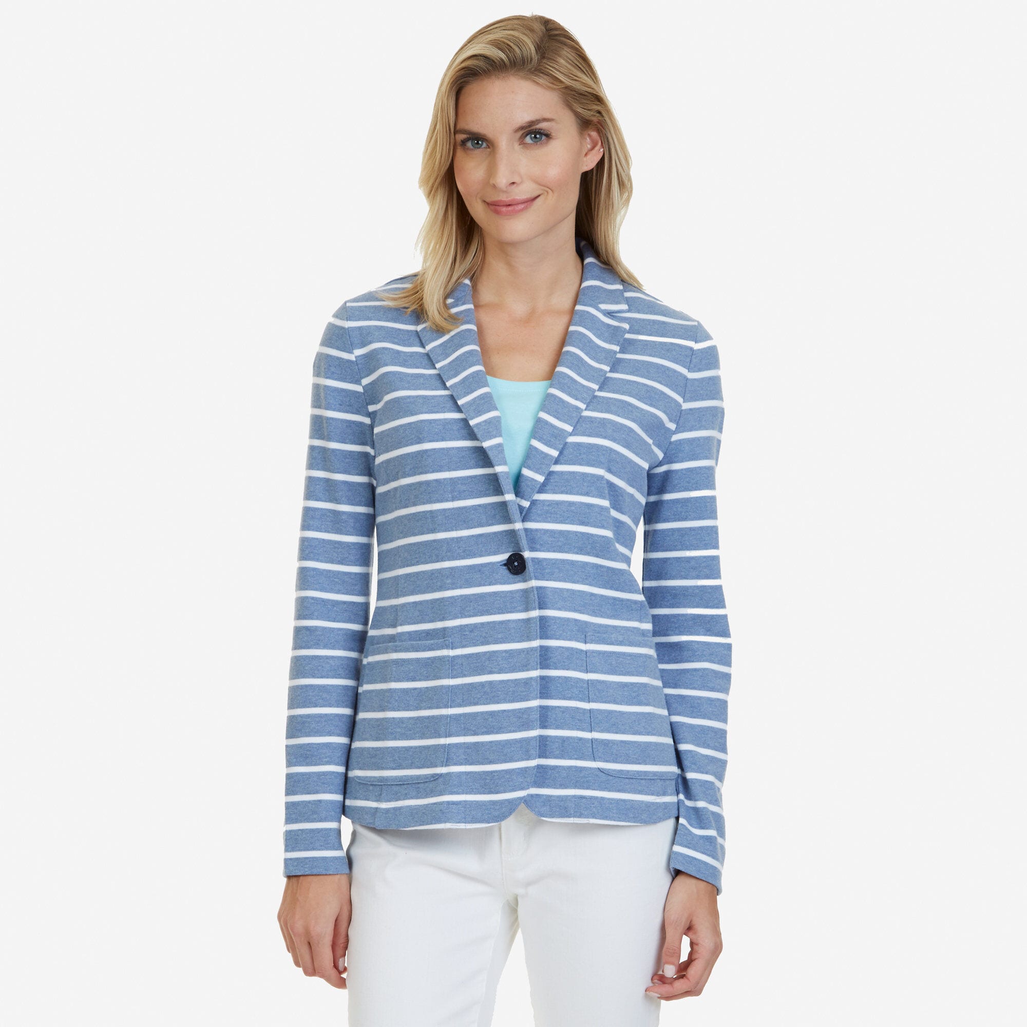 Striped Knit Blazer Nautica