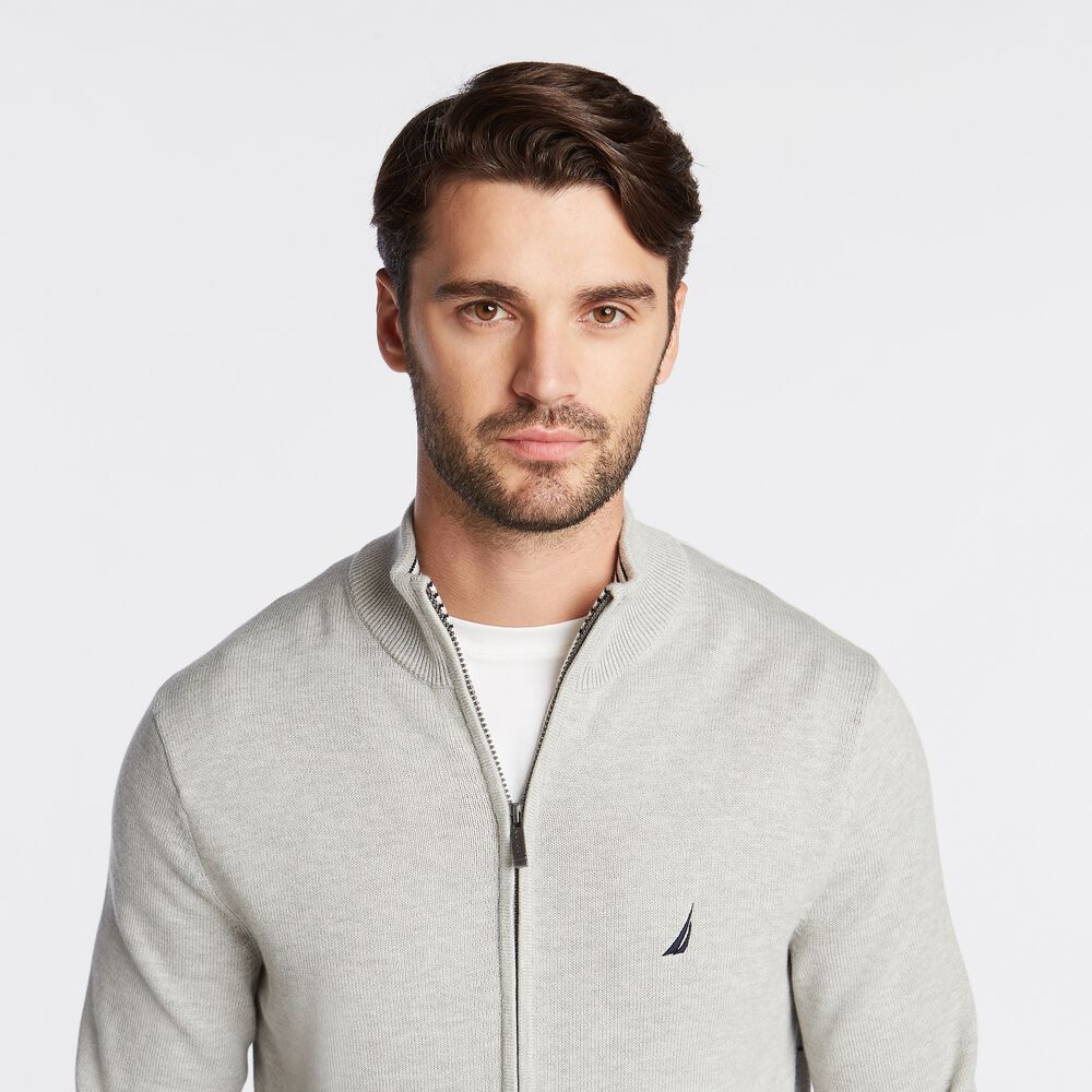 NAVTECH FULL-ZIP SWEATER,Grey Heather,large