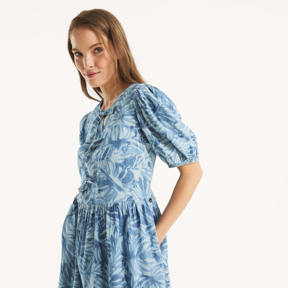 Printed Mini Dress,Rolling River Wash,large