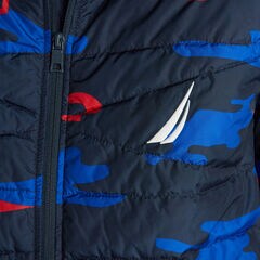 TEMPASPHERE WATER-RESISTANT PRINT JACKET,Navy,large