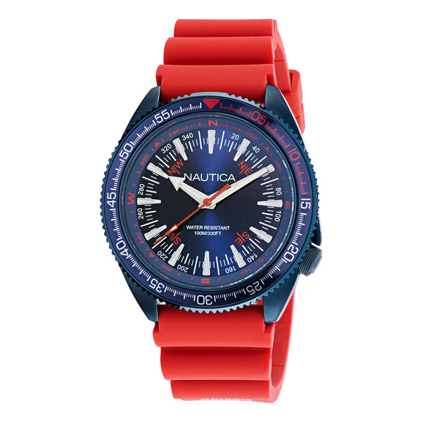Nautica Vintage 3-Hand Silicone Watch