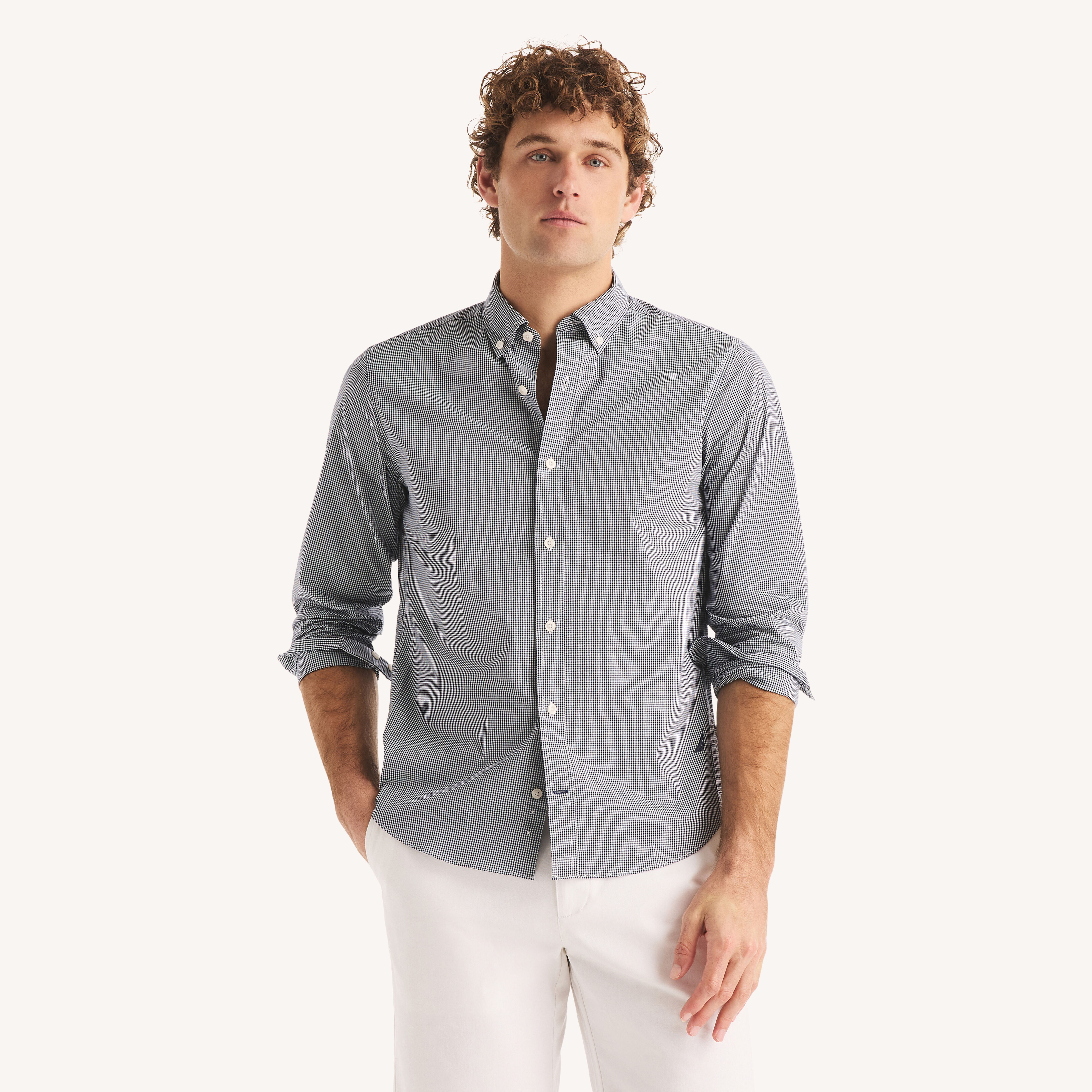 Classic Fit Wrinkle-Resistant Plaid Shirt | Nautica