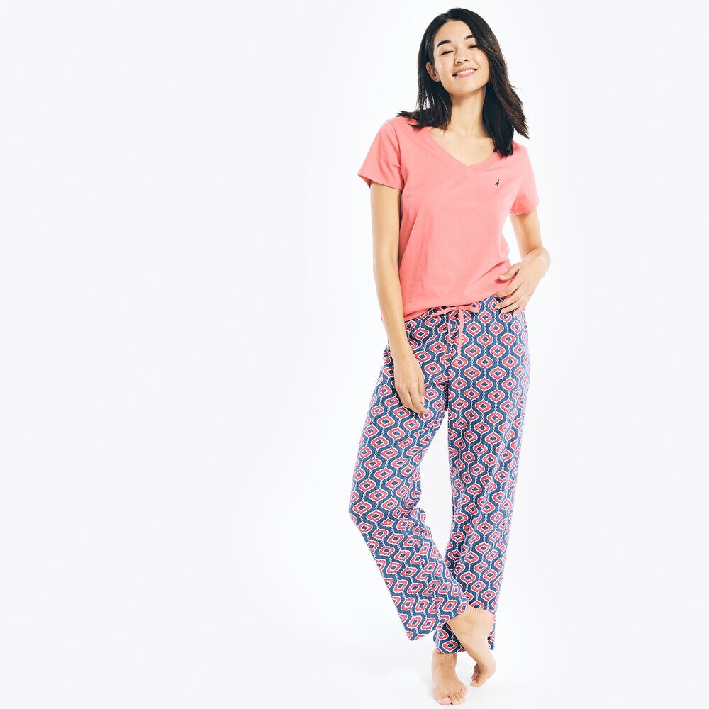 PRINTED PAJAMA PANT SET,Starlight Blue,large