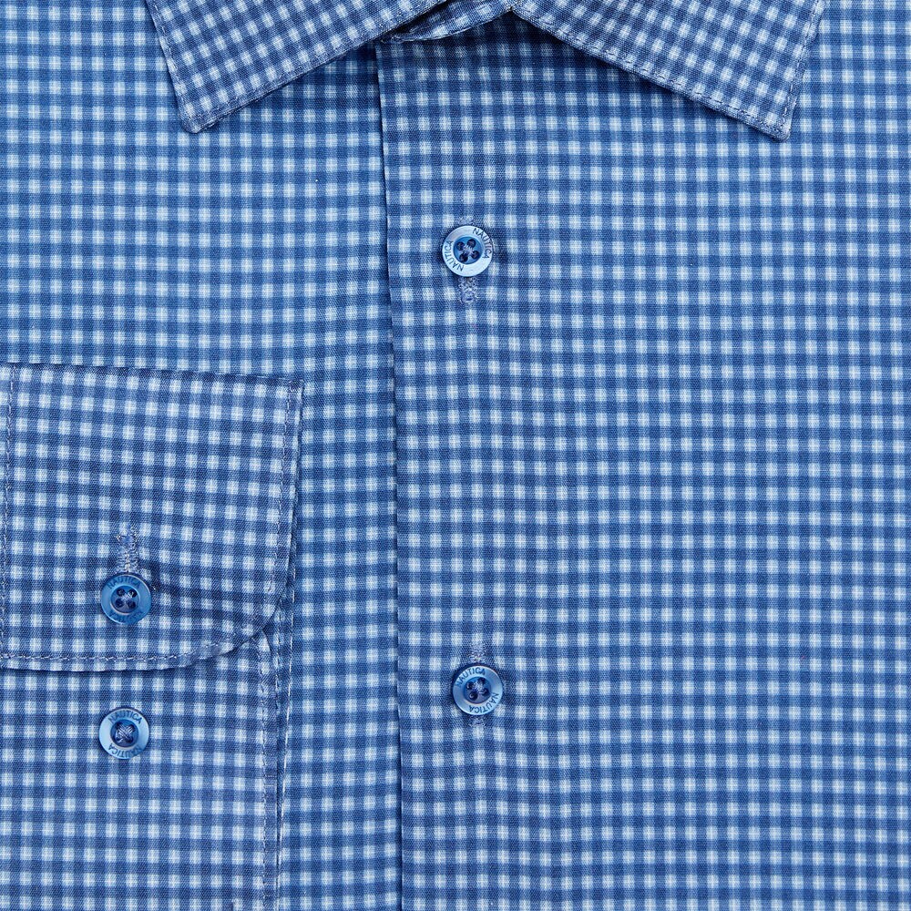 Slim Fit Wrinkle-Resistant Dress Shirt,Navy,large