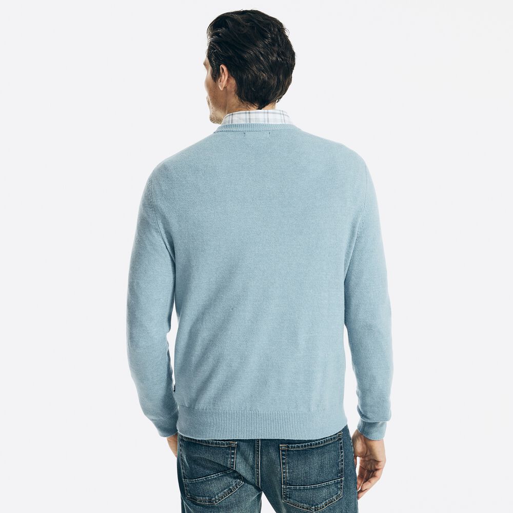 SUSTAINABLY CRAFTED CREWNECK SWEATER,Noon Blue,large