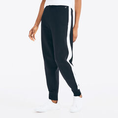 SUSTAINABLY CRAFTED SIDE STRIPE HIGH-WAIST JOGGER,True Black,large