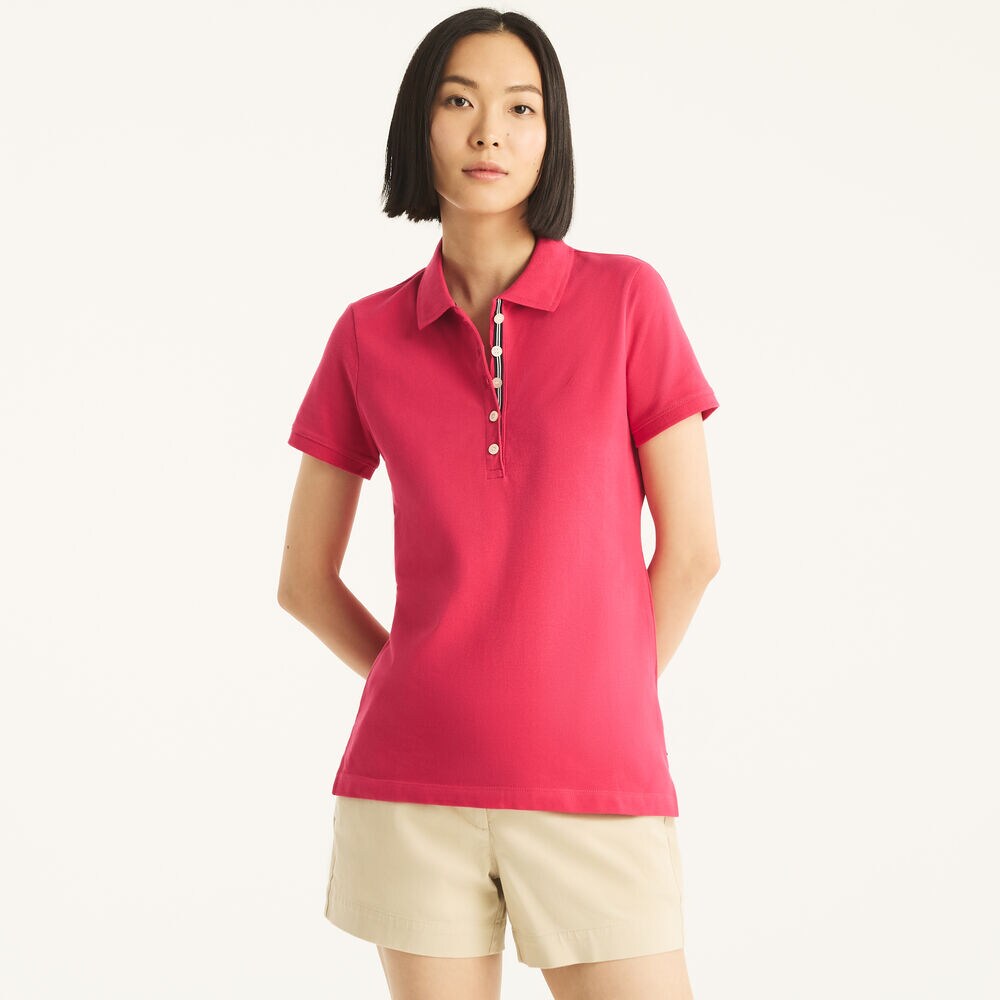 5-Button Polo,Melonberry,large