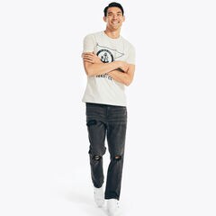 NAUTICA JEANS CO. SUSTAINABLY CRAFTED GRAPHIC T-SHIRT,Oyster Bay Heather,large