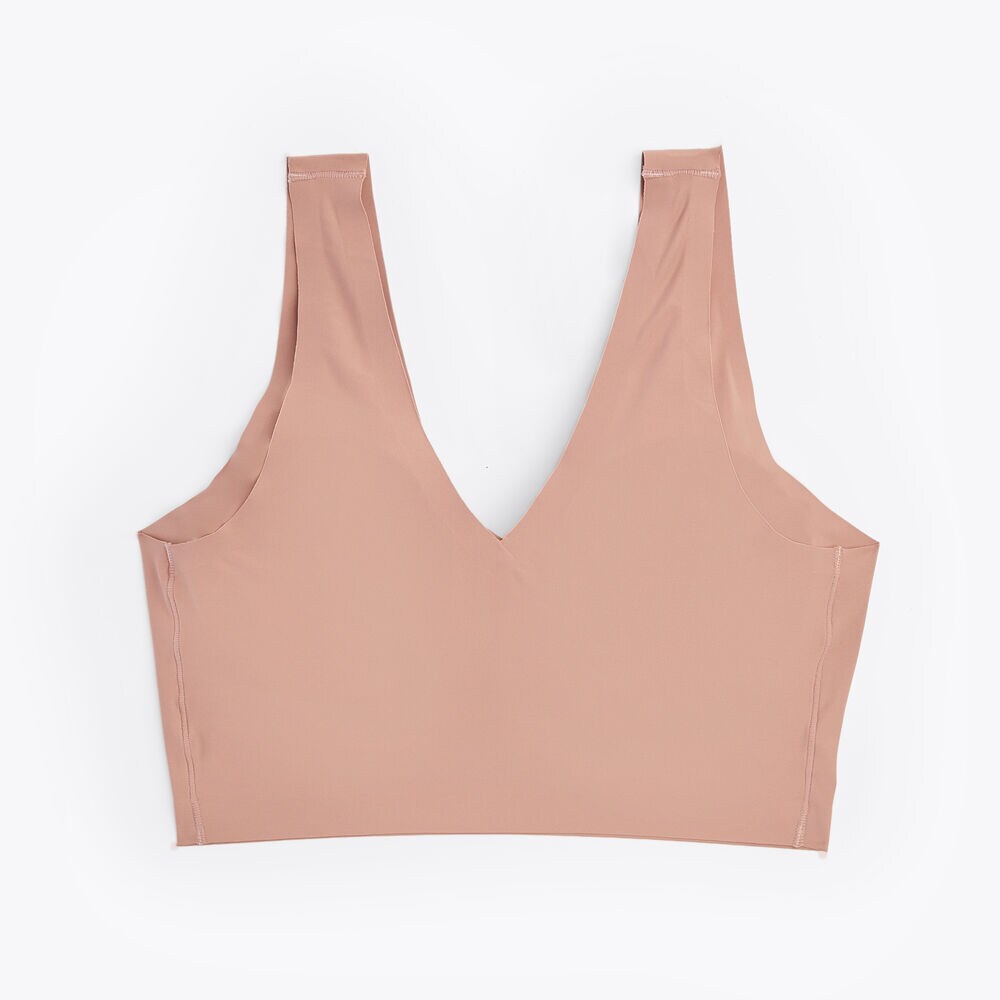 Laser-Cut Bralettes, 3-Pack,Dark Brown Heather,large