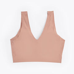 Laser-Cut Bralettes, 3-Pack,Dark Brown Heather,large