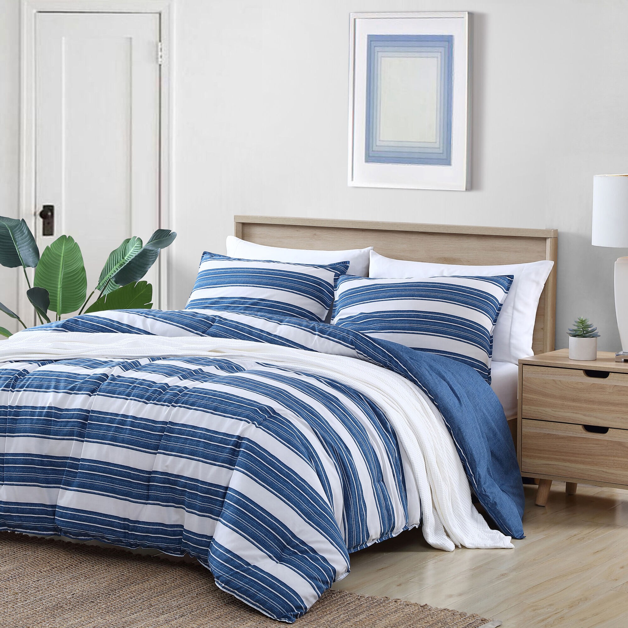 STRIPED COMFORTER-SHAM SET,Multi,large