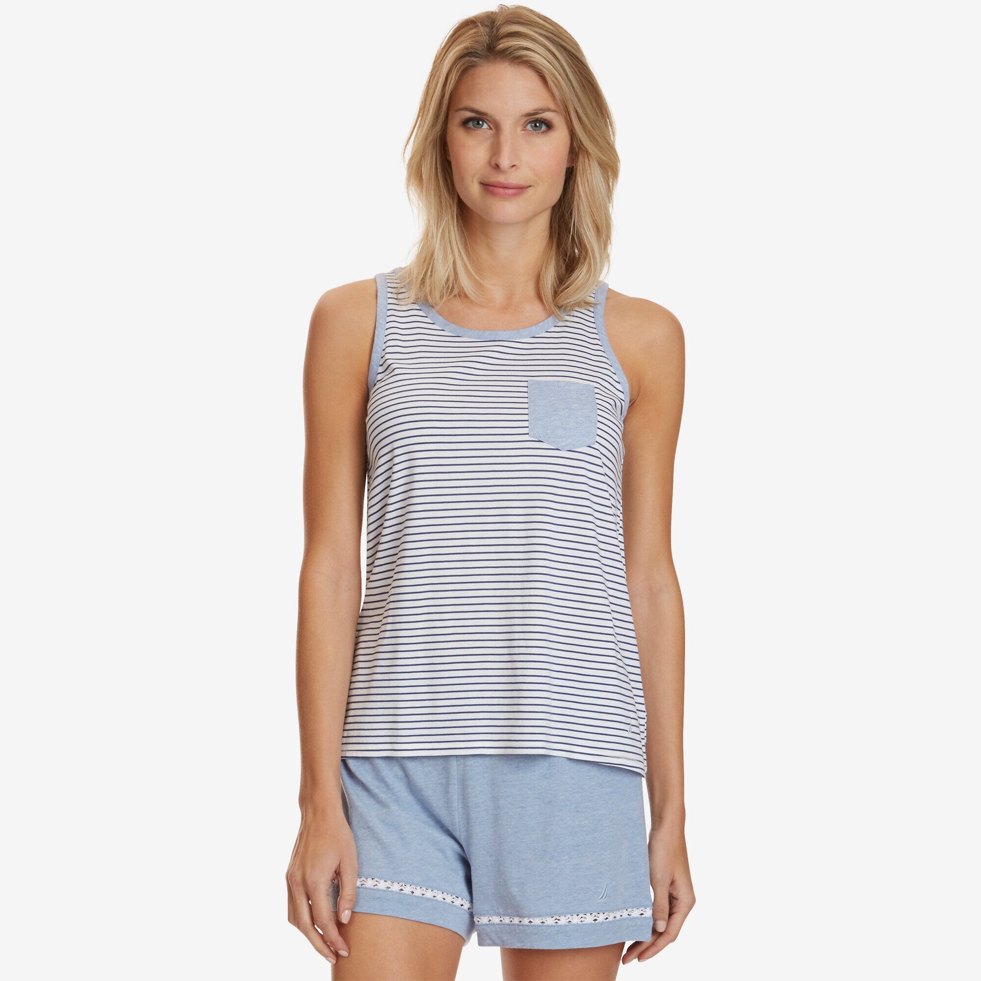 Sleep Tank Top,Navy,large