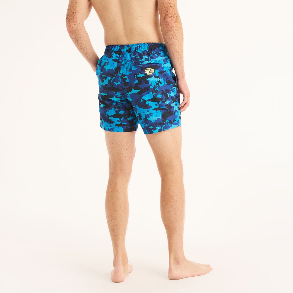 Shark Week x Nautica Sustainably Crafted 6" Camo Print Swim,Bright Cobalt,large