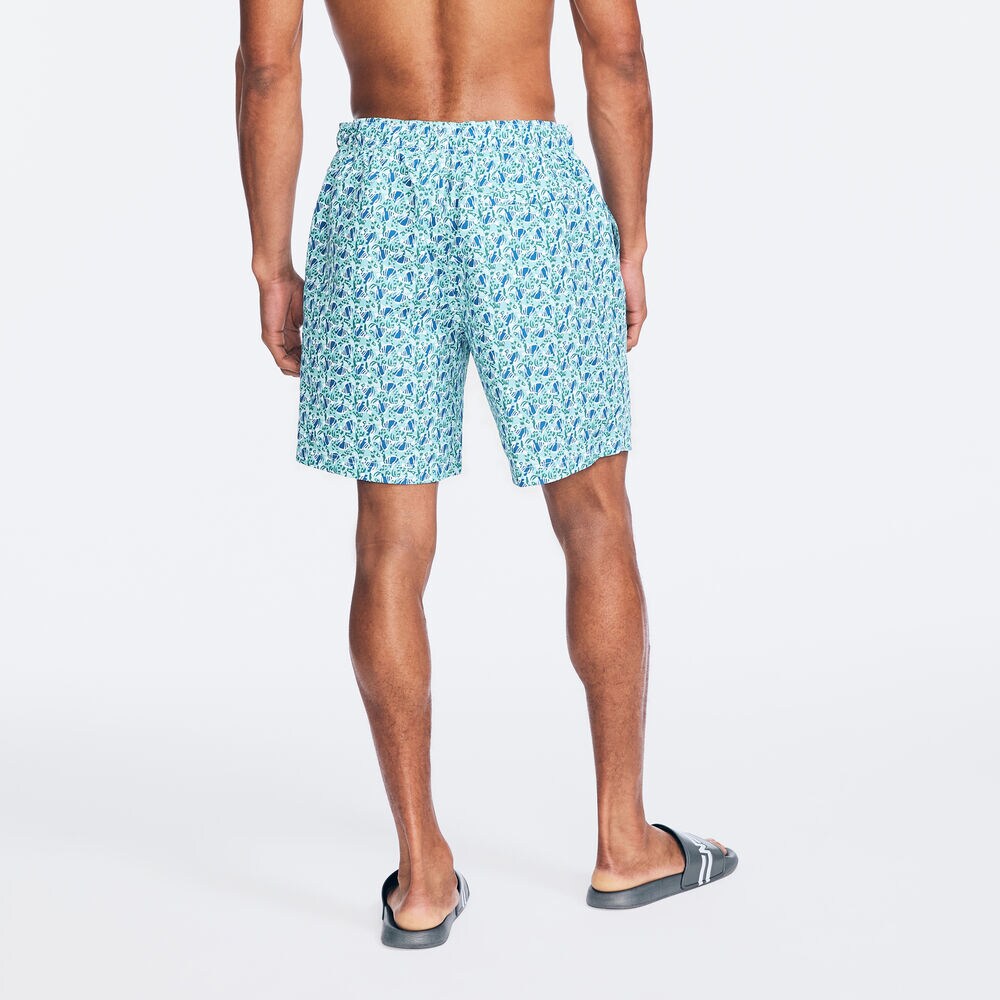 8" SUSTAINABLY CRAFTED FISH PRINT SWIM,South Beach Aqua,large