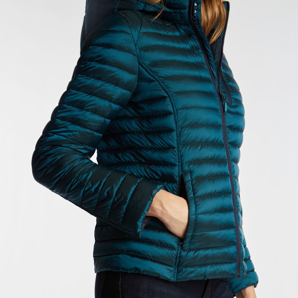 WOMEN'S QUILTED PACKABLE COAT,Biscay Teal,large