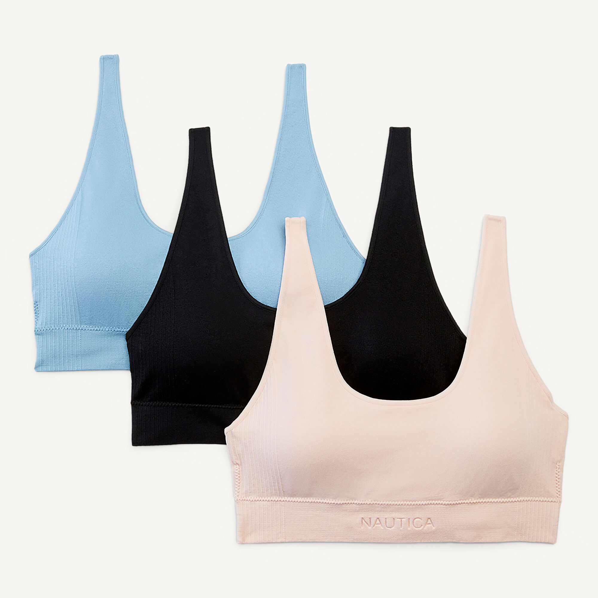 Seamless Bra, 3-Pack,Hawaiian Ocean,large