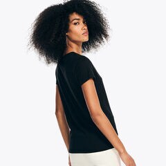 Sustainably Crafted Sailing Team Foil Graphic T-Shirt,True Black,large