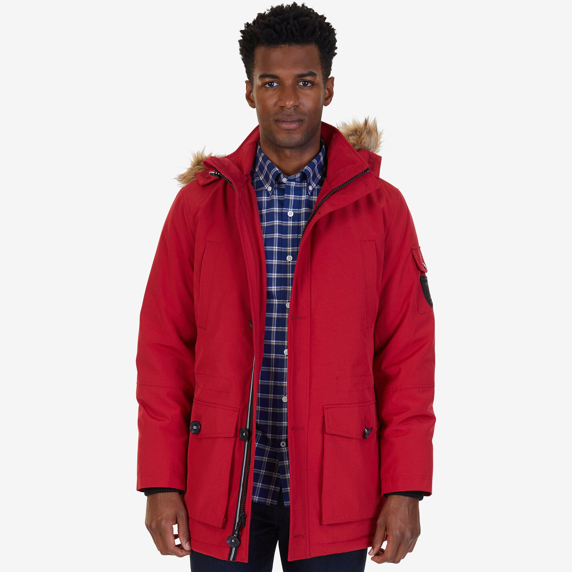  Hooded Parka,Nautica Red,large