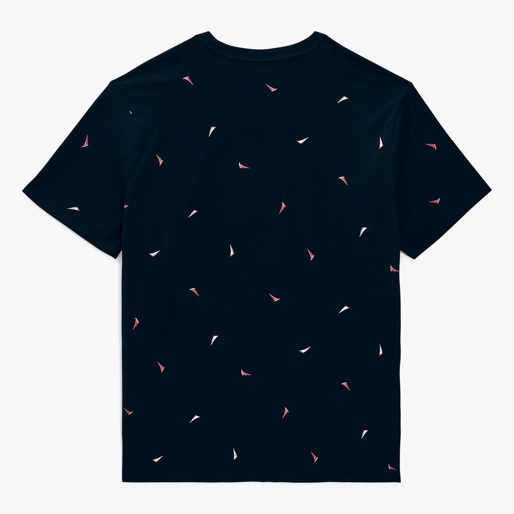 Big & Tall Sustainably Crafted Printed Crewneck T-Shirt,Navy,large