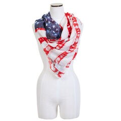 American Flag Scarf,Antique White Wash,large