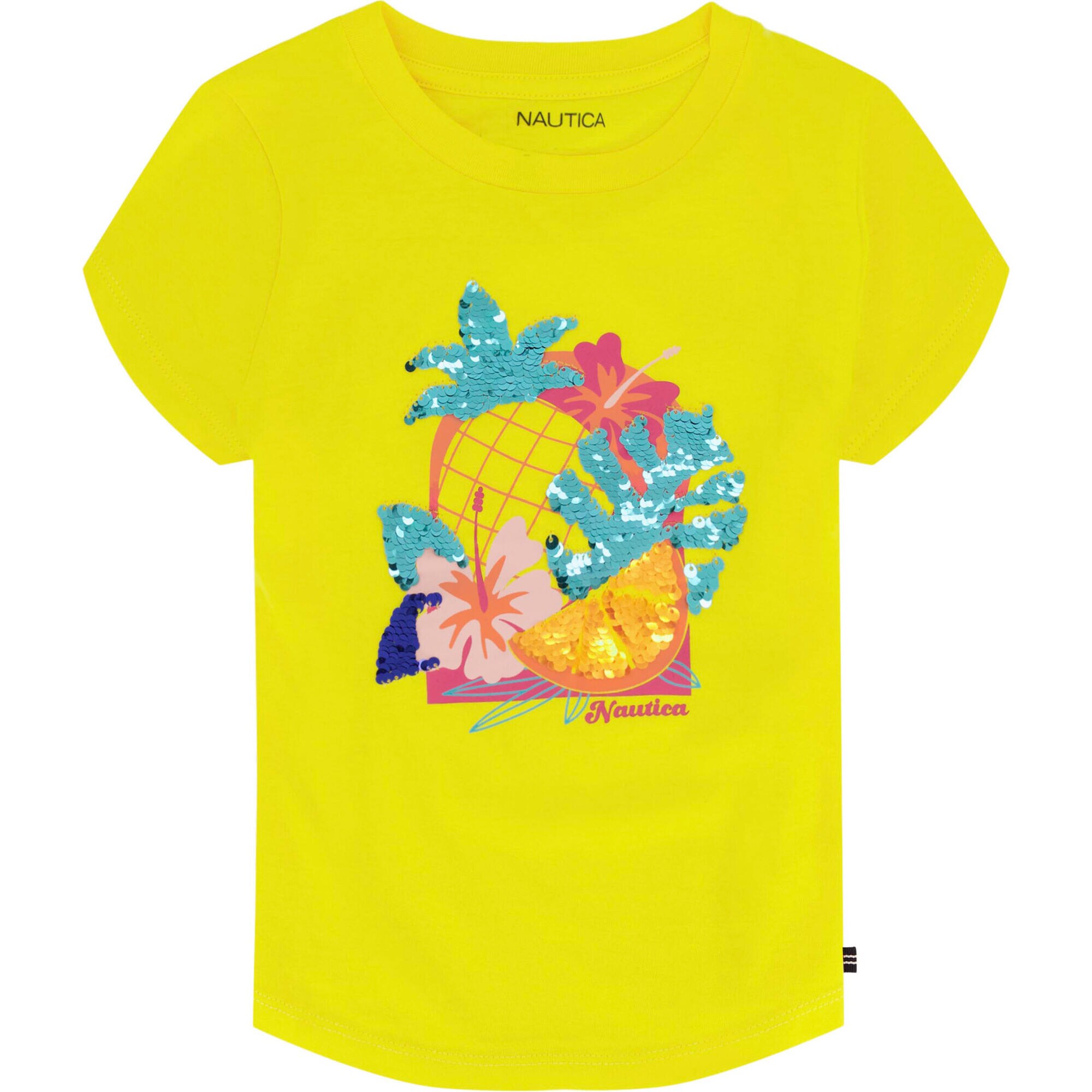 Little Girls' Fruit Flowers T-Shirt (4-6X),LIGHT MIMOSA,large