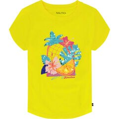 Little Girls' Fruit Flowers T-Shirt (4-6X),LIGHT MIMOSA,large