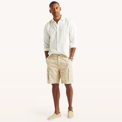 Nautica Jeans Co. 9.5" Printed Cargo Short,Sail White,large