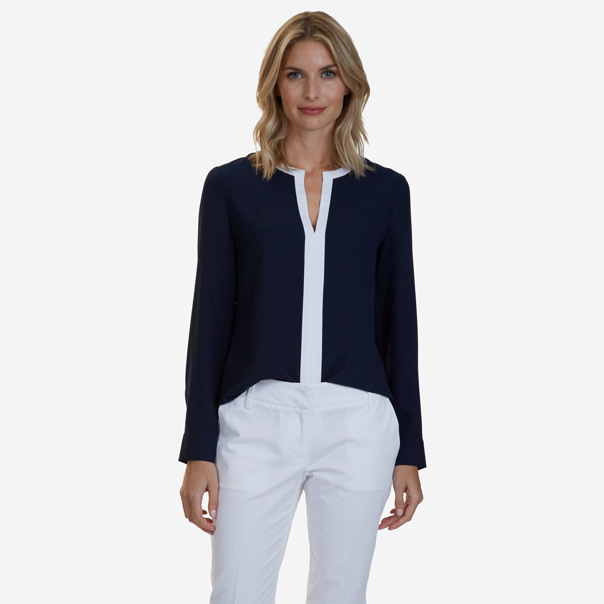 Contrast Placket Shirt,Stellar Blue Heather,large