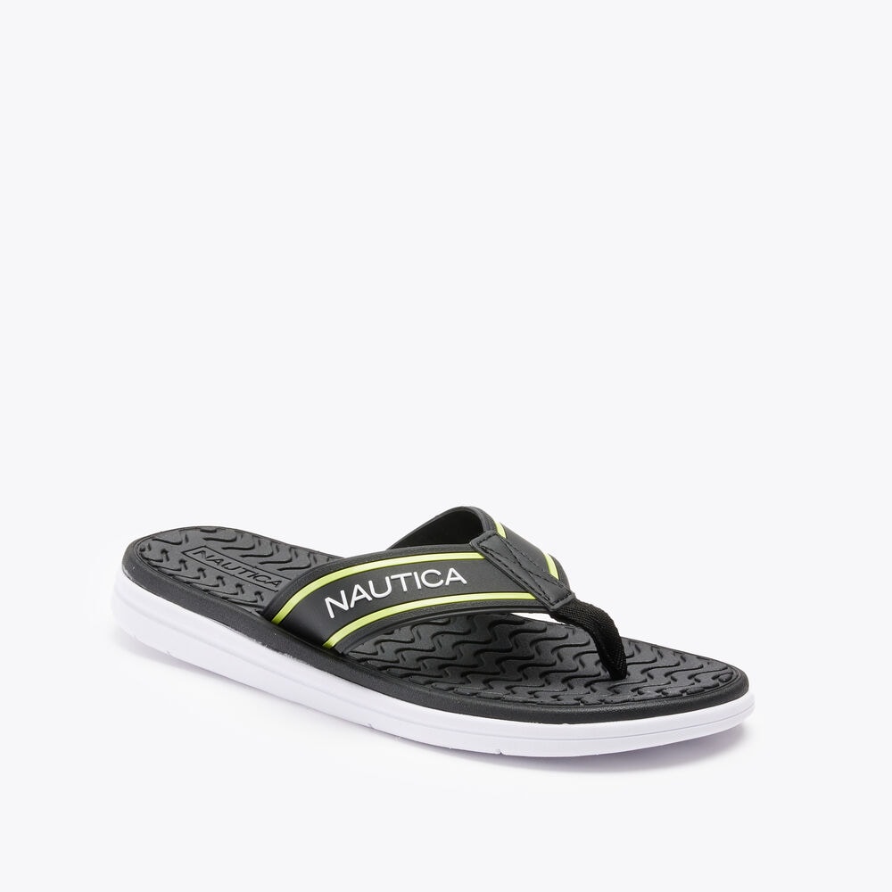 LOGO SANDAL,True Black,large