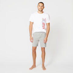 FLAG PRINT SLEEP T-SHIRT,Bright White,large