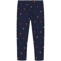 Girls' Solid Legging (7-16),Navy,large